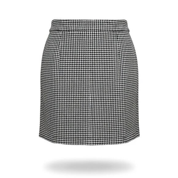 SOHO Black & Ivory Houndstooth Pencil Pull On Skirt Size Medium - Picture 1 of 7